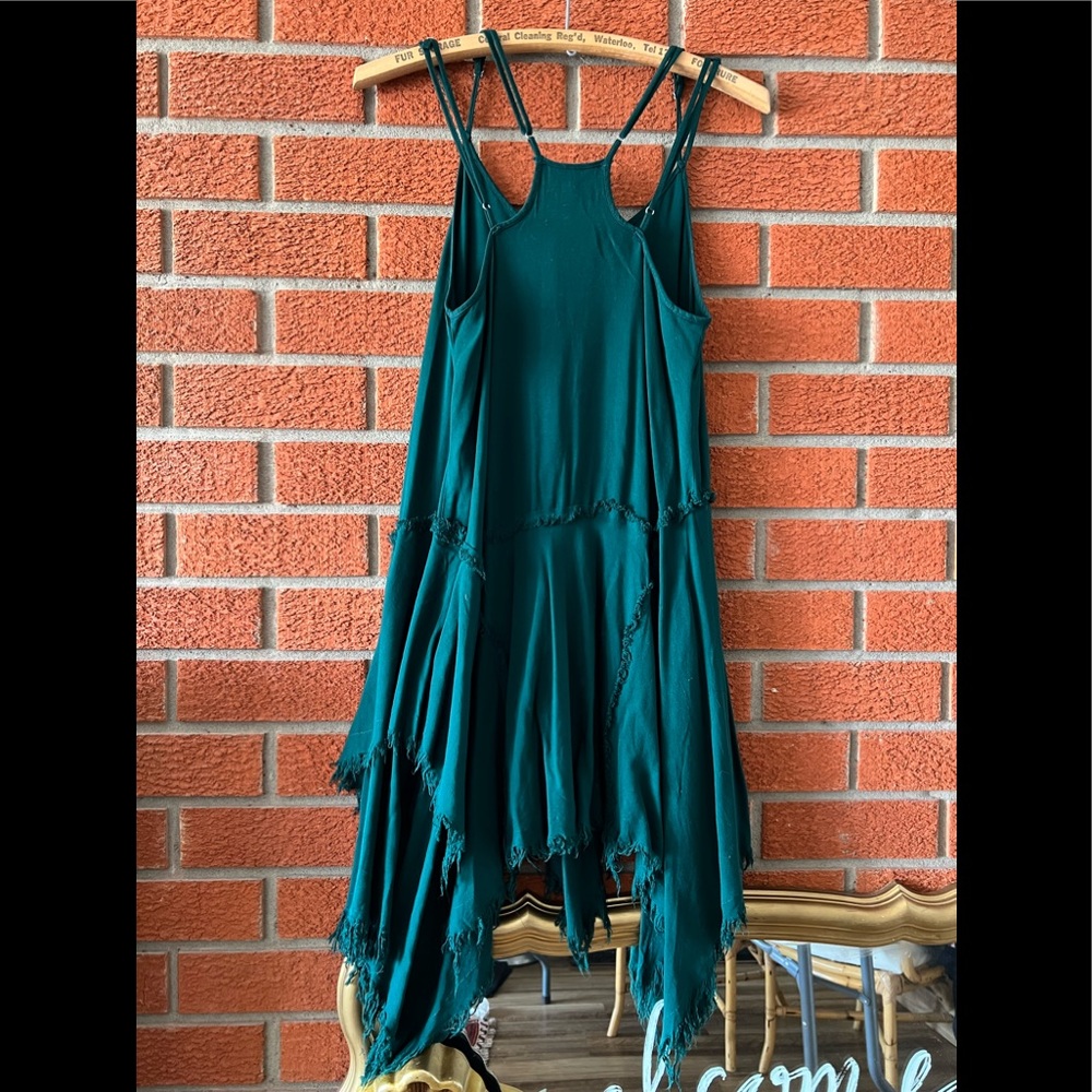 Free PeopleTattered Up Shred Slip in Green XS - Picture 4 of 5